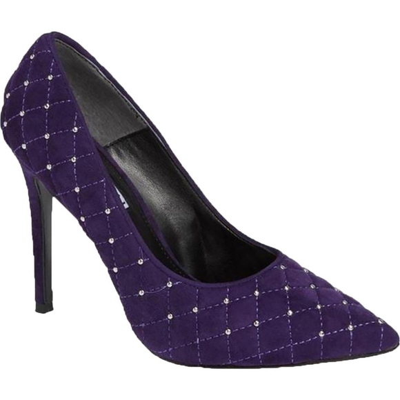 👣CHARLES DAVID Castle Stiletto Evening Dress Heels - Dark Purple footwear - Picture 4 of 13